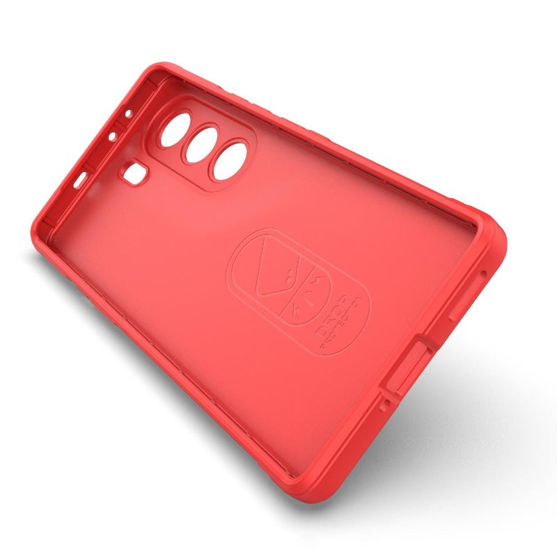 For Tecno Camon 40 Pro 5G Global Magic Shield TPU + Flannel Phone Case(Light Blue) - Image 4